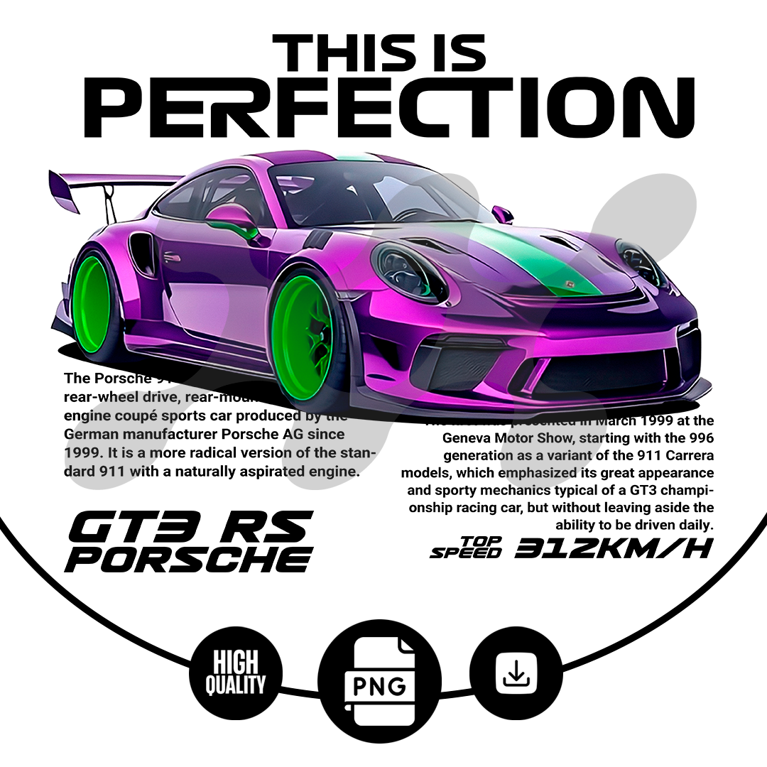 car t-shirt design - P0rsche 911 joker