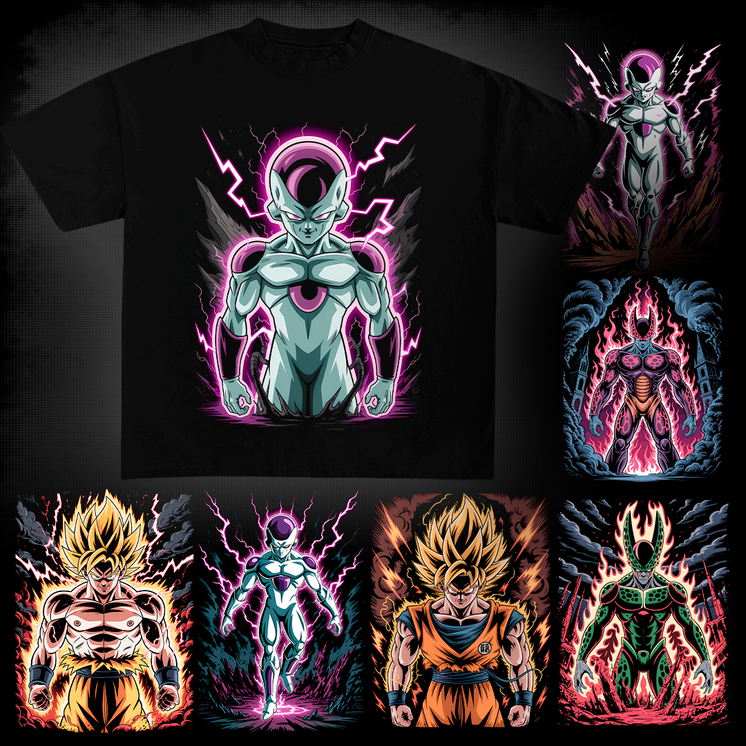Digital illustration T-shirt design – Japanese pop culture inspired