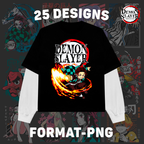 De*mon Sla*yer 25 Designs - t-shirt design