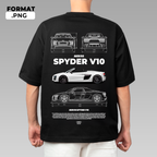 Car design for t-shirt, graphic, audi spyder vector for print