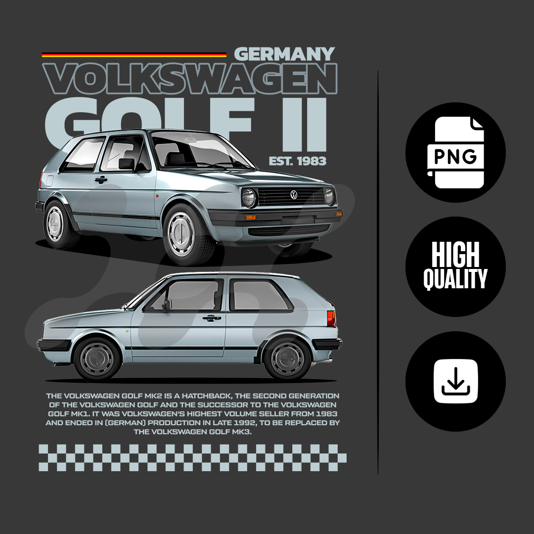 Car t-shirt design - VW MK2