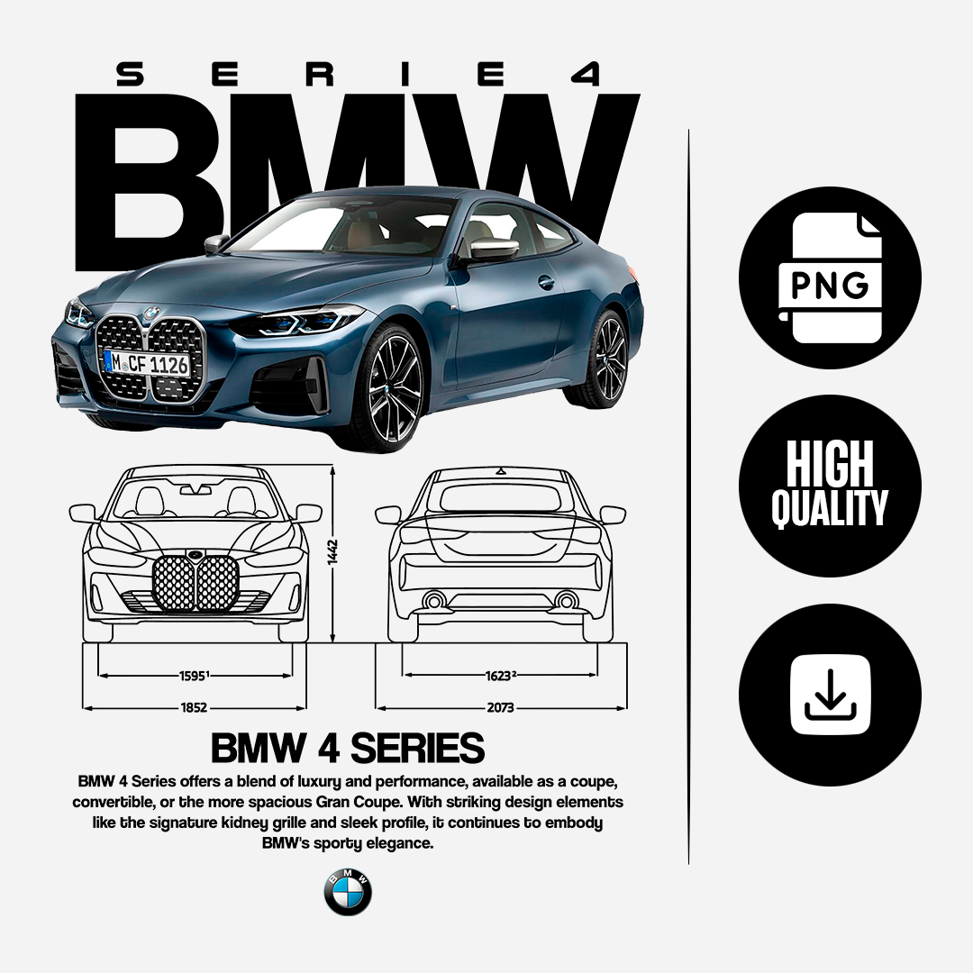 car t-shirt design - BMW 4 Series