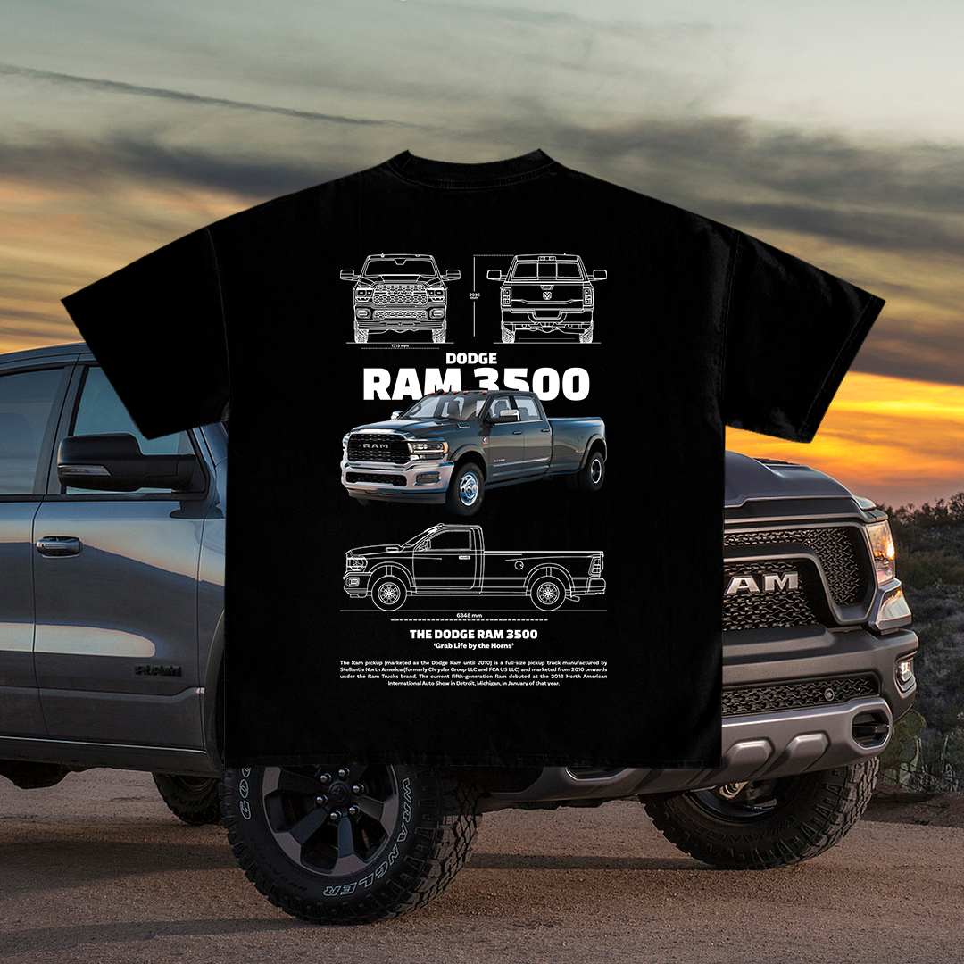 Plantilla Dodge Ram 3500 - t-shirt design v2