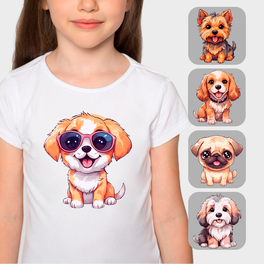 Kawaii Dogs cute for kids - T-shirts designs