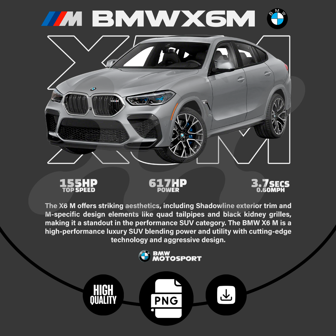 car t-shirt desing - bmw x6m