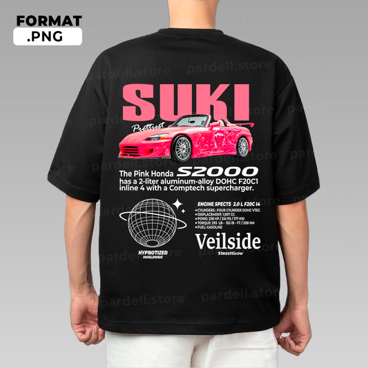Honda Suki S2000 Fast and furious t-shirt design