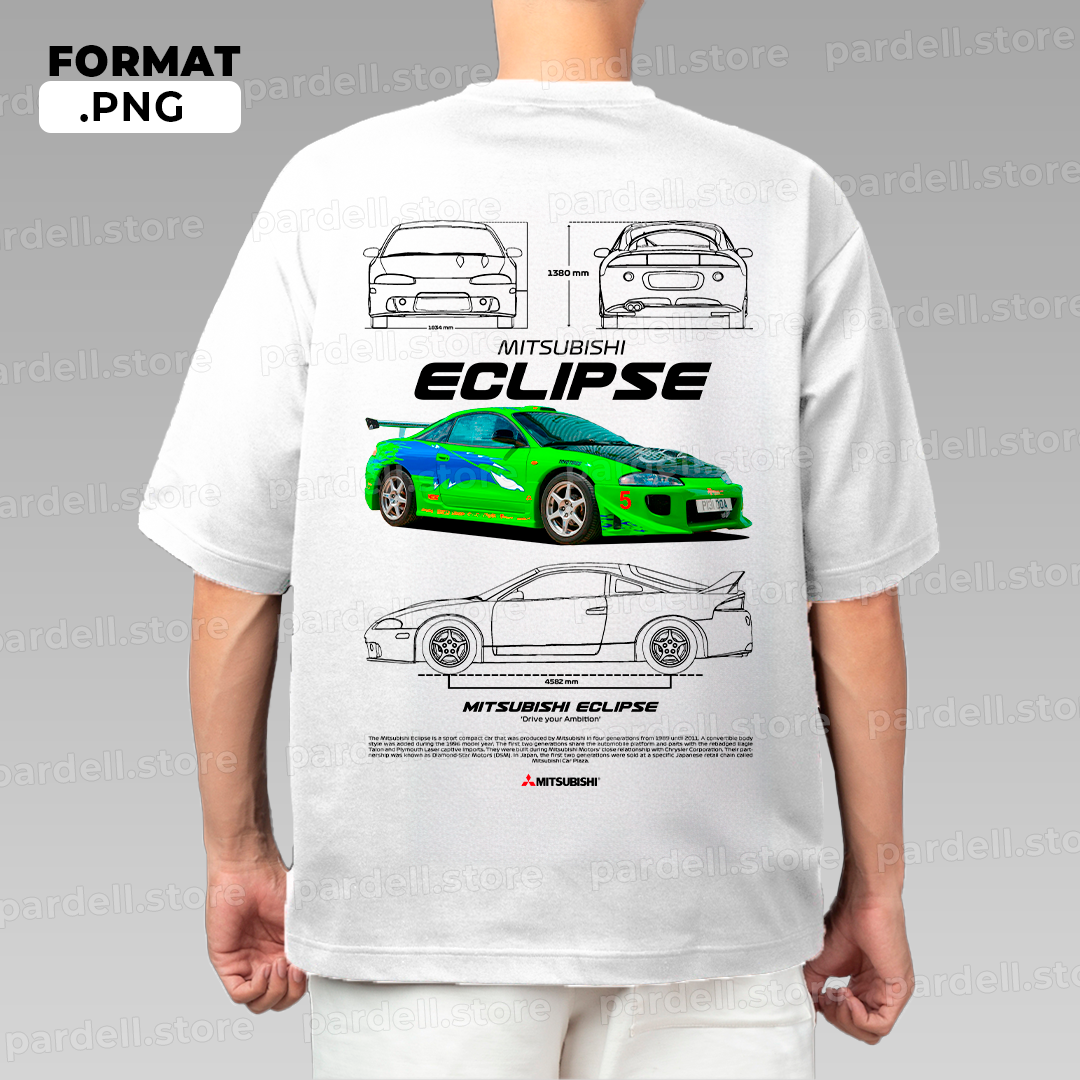 Mitsubishi Eclipse Fast and Furious t-shirt design