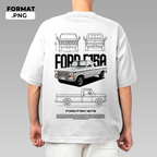 Automotive illustration T-shirt design – instant digital
