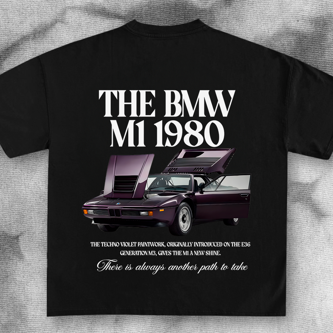 car t-shirt design - bmw m1 1981