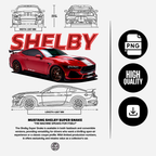 Automotive illustration T-shirt design – instant digital