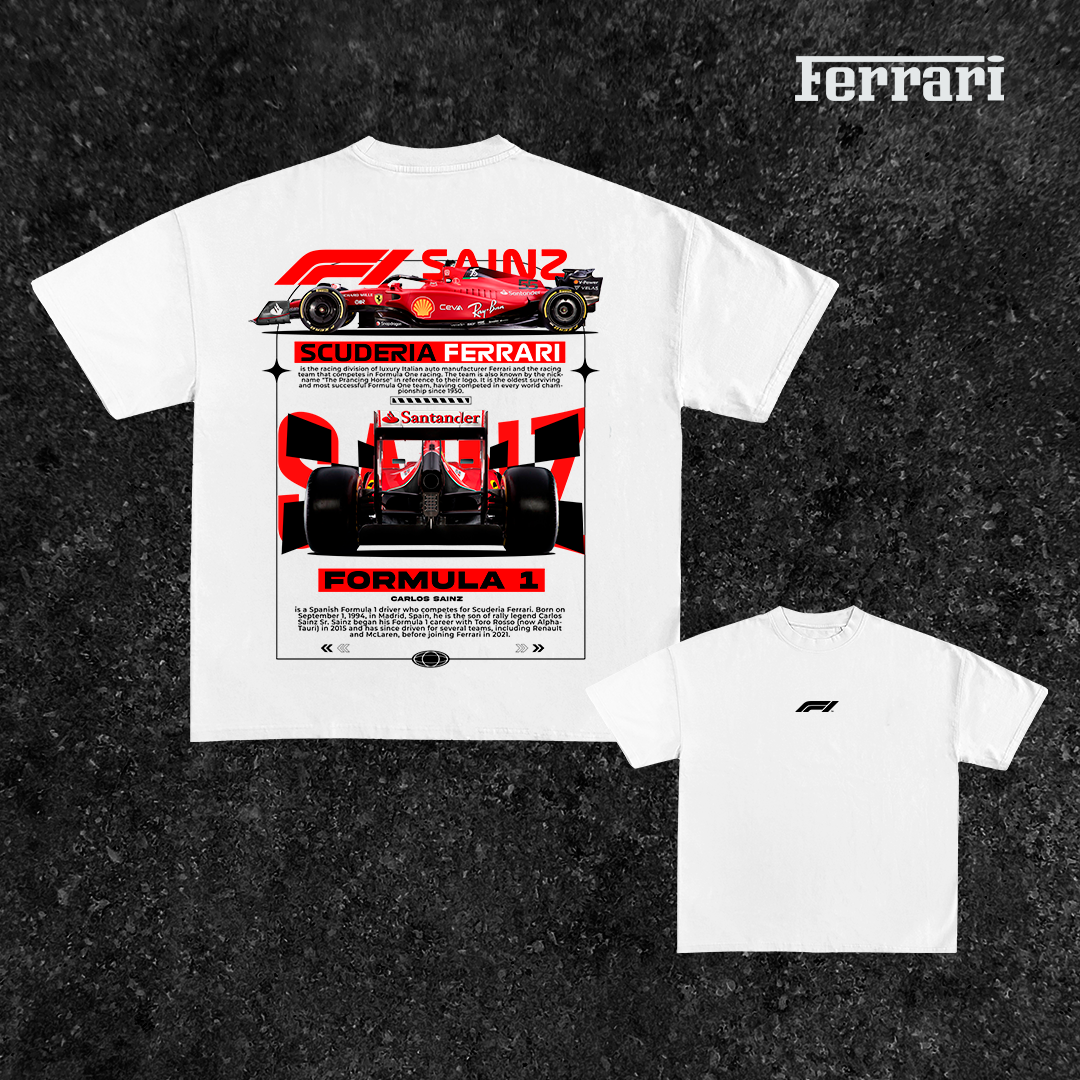 Carlos Sainz Formula 1 - t-shirt design