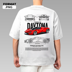 Sportscar-inspired T-shirt illustration – digital