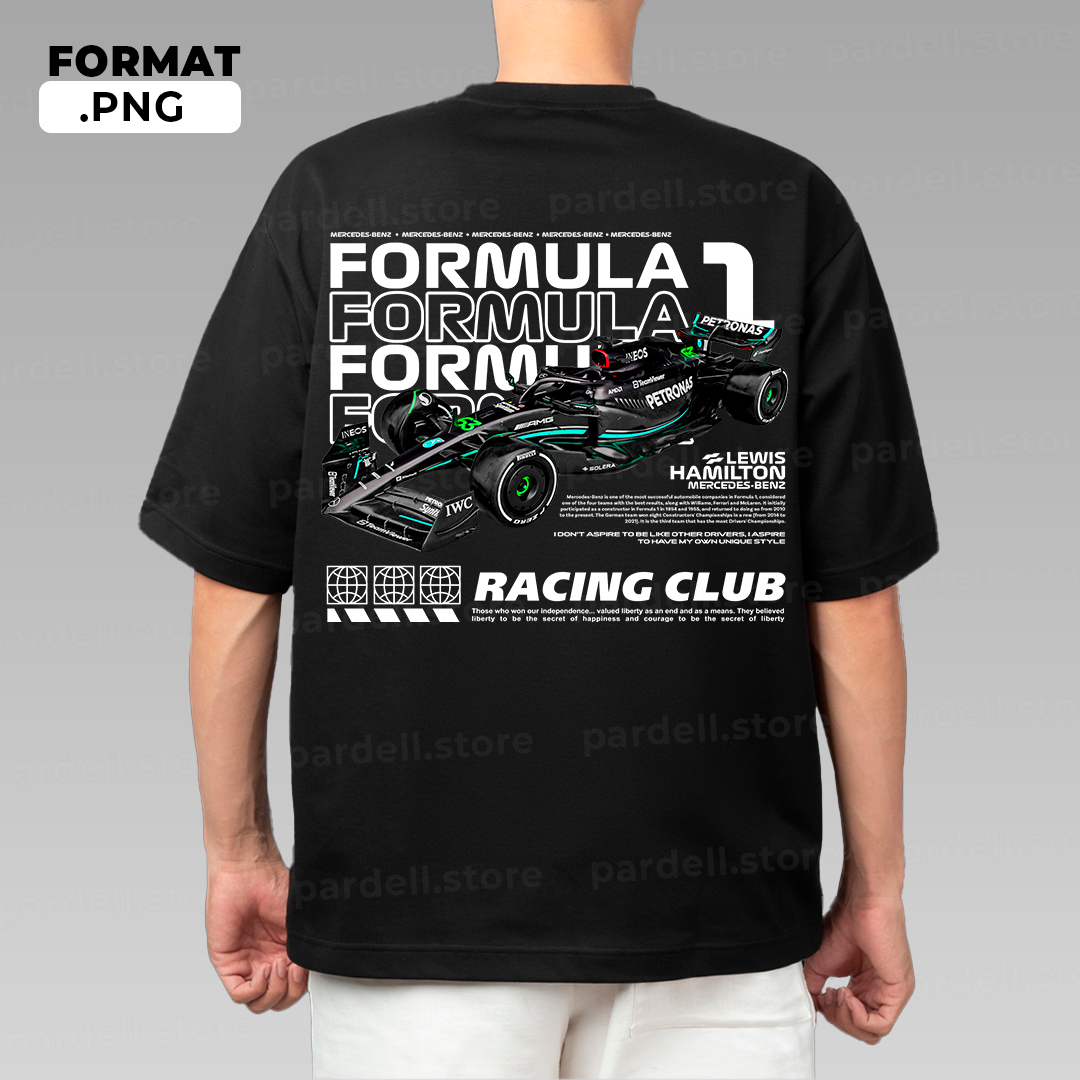 F1 Lewis Hamilton Car Mercedes-Benz / Design Shirt