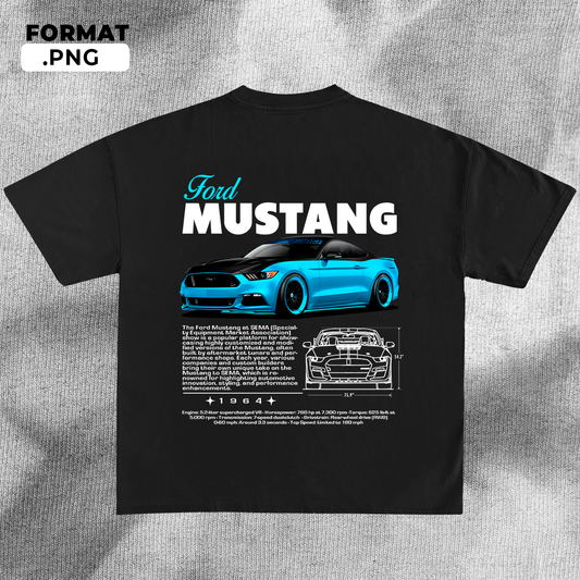 Ford Mustang sema - t-shirt design