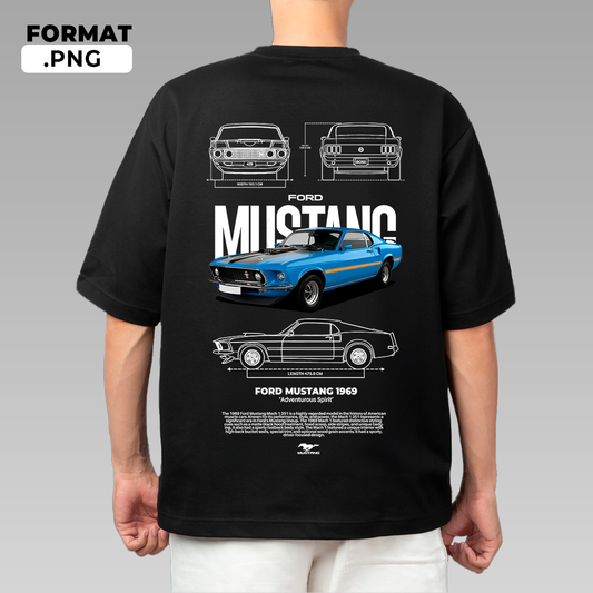 Ford Mustang Mach 1969  - T-shirt design