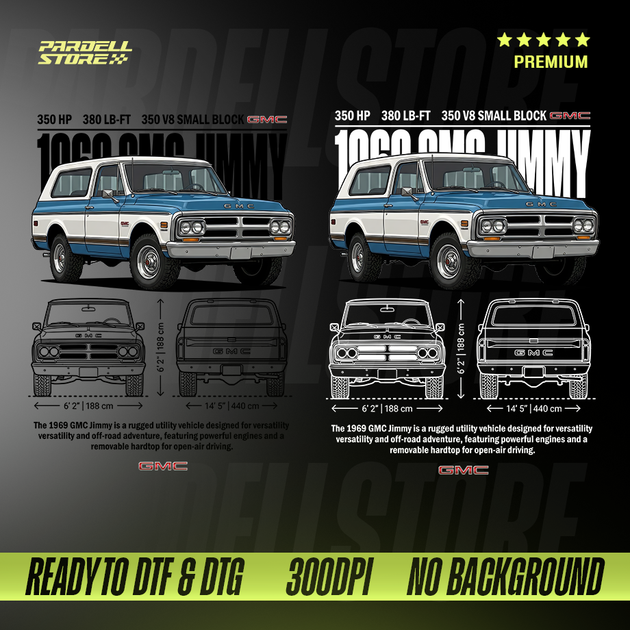 Digital File - Car t-shirt design GMC Jimmy 1969