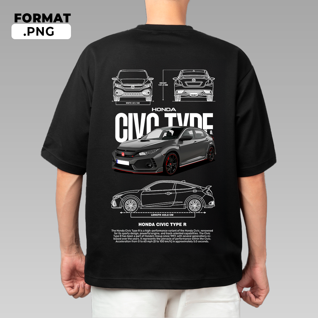 Honda Civic Type R - T-shirt design