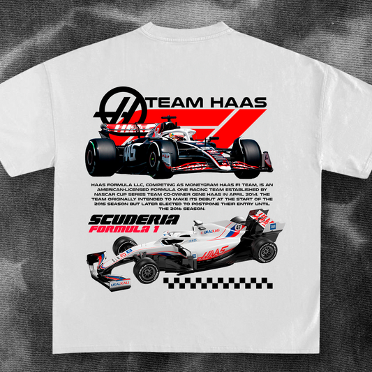 F1 car t-shirt design - HAAS TEAM