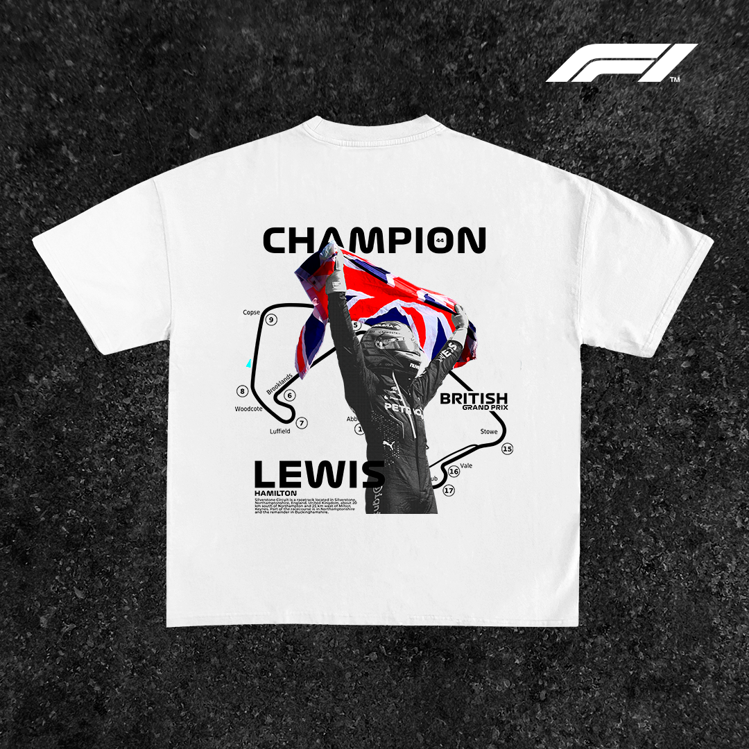 Lewis Hamilton Champion Silverston - t-shirt design