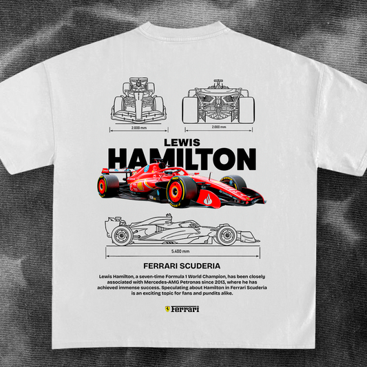 F1 t-shirt desing - Lewis Hamilton Ferrari