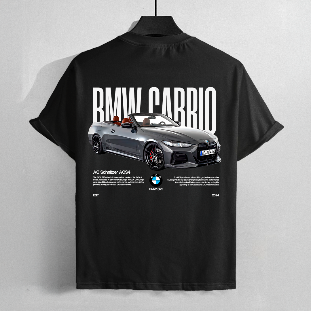 car t-shirt design - bmw cabrio