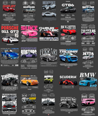 50 Templates to print - Bundle Car designs