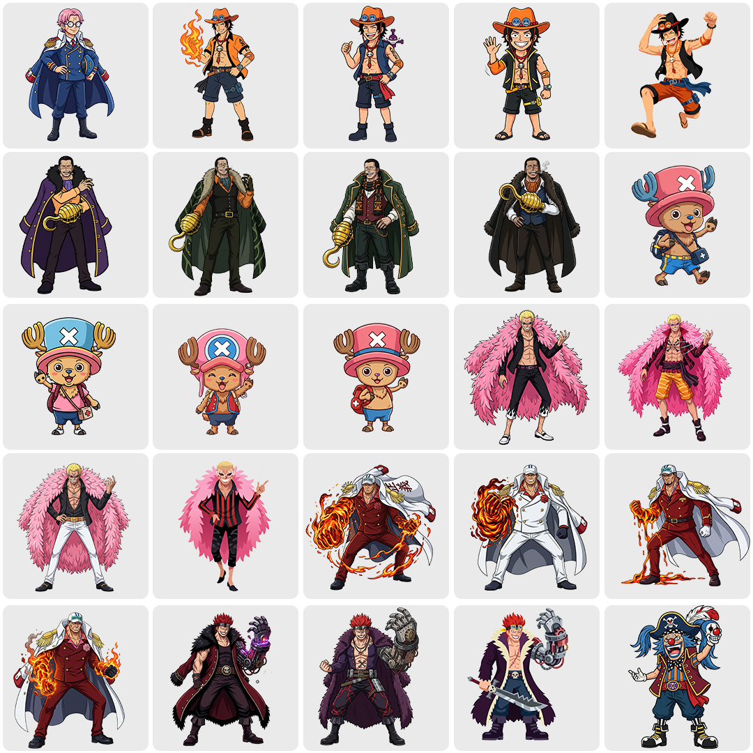 Paquete de 80 PNG Clipart de 0ne Piece