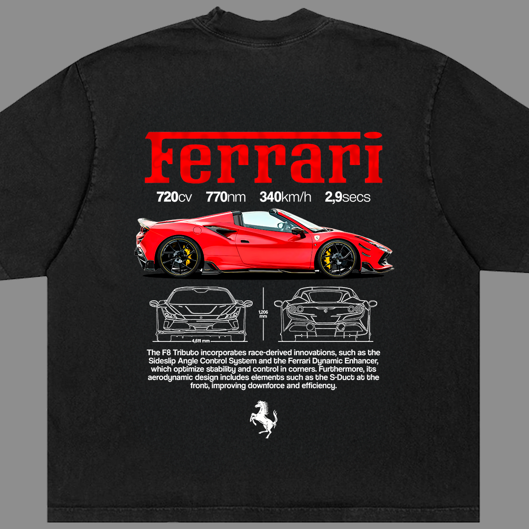Sportscar-inspired T-shirt illustration – digital