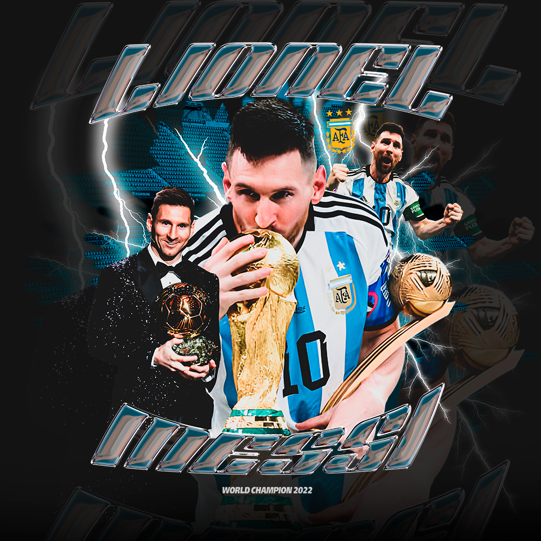 Lionel Messi World Champion t-shirt design