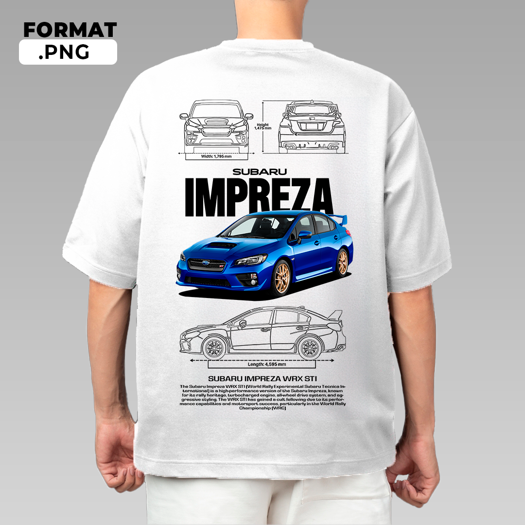 Subaru Impreza WRX Sti - t-shirt design – Pardell