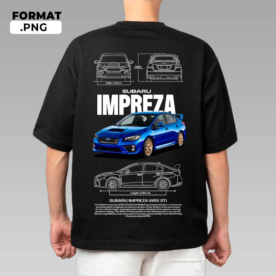 Subaru Impreza WRX Sti - t-shirt design