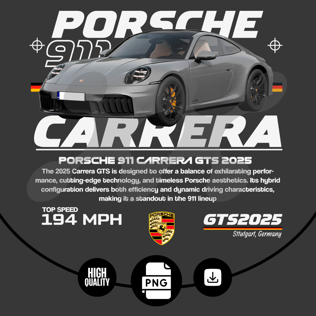 Template Porsche Carrera - t-shirt design