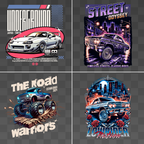 25 Racing Cars Streetwear Graphics - T-shirt design