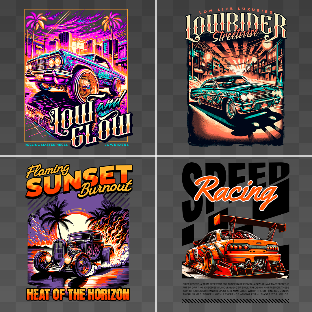 25 Racing Cars Streetwear Graphics - T-shirt design