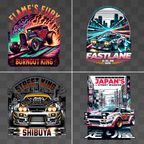 25 Racing Cars Streetwear Graphics - T-shirt design