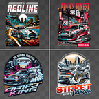 25 Racing Cars Streetwear Graphics - T-shirt design