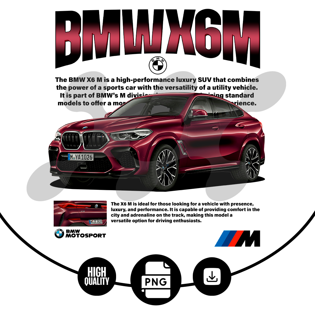 Bmw X6M - t-shirt design