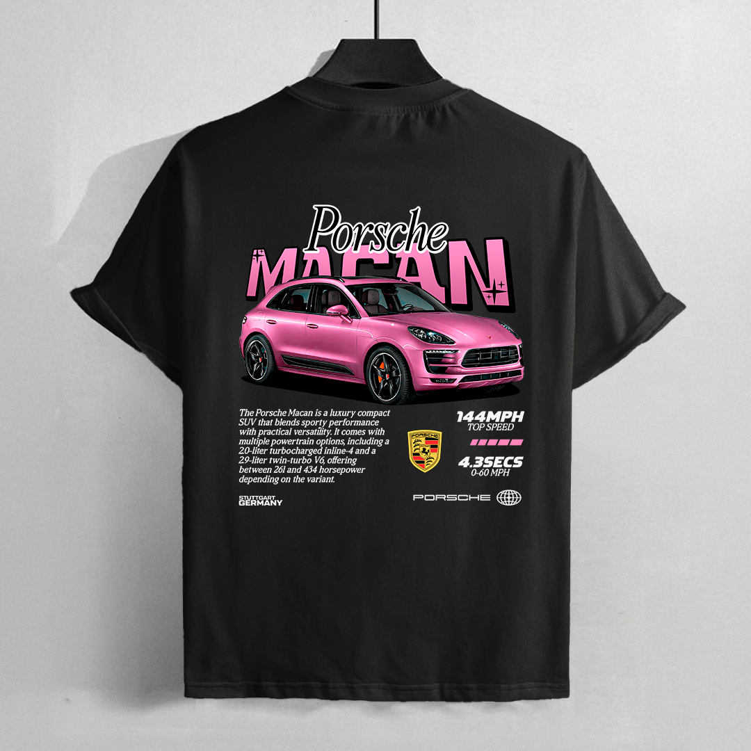 car t-shirt design - porsche macan