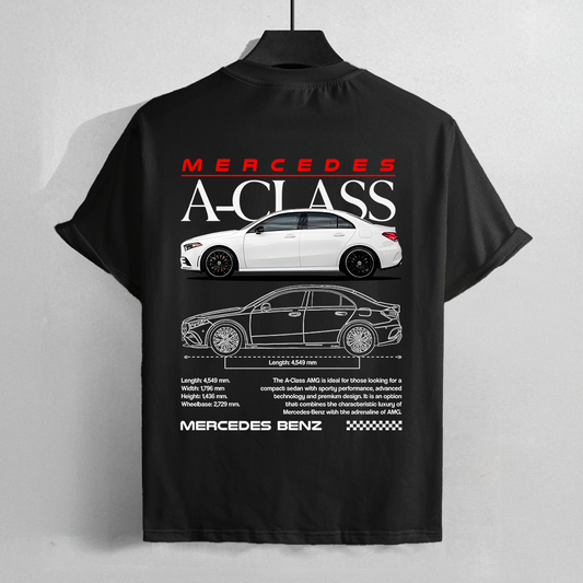 car t-shirt design - mercedes benz a-class