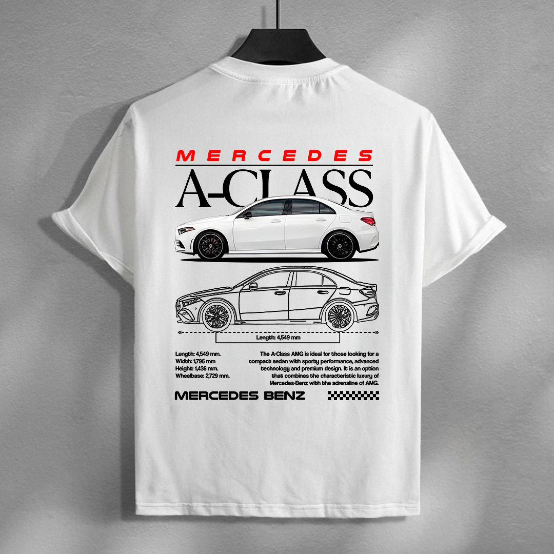 car t-shirt design - mercedes benz a-class