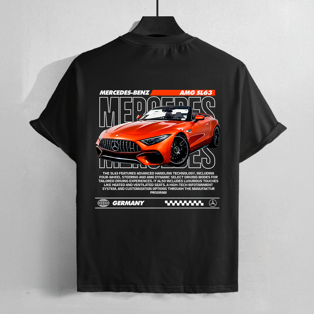 car t-shirt design - mercedes benz sl63