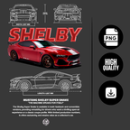 Automotive illustration T-shirt design – instant digital
