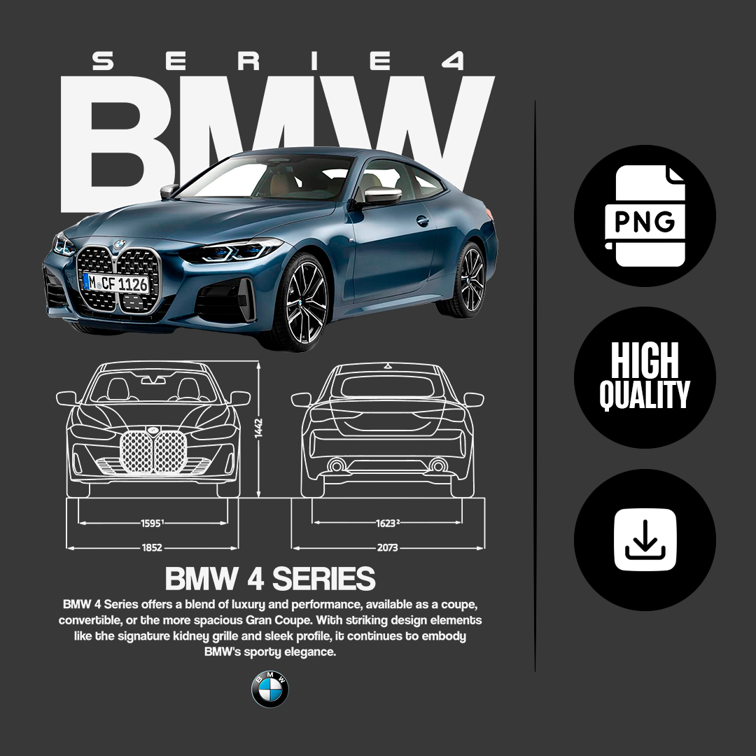 car t-shirt design - BMW 4 Series