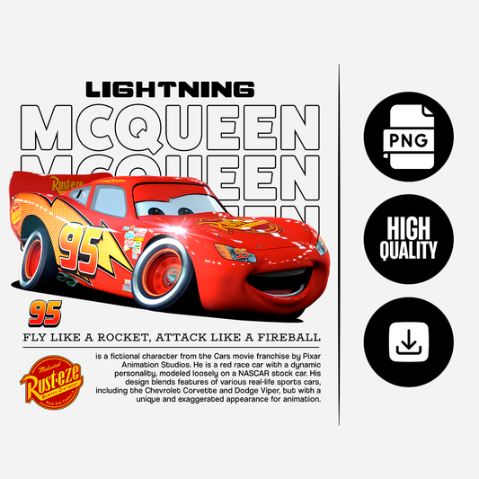 car t-shirt design - Lightning Mcqueen