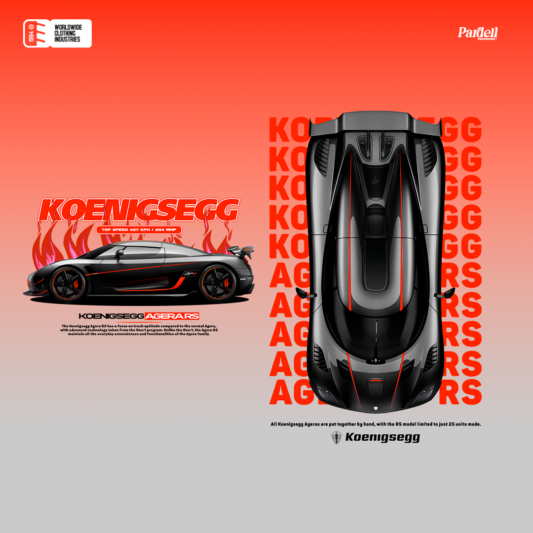 Koenigsegg Agera Rs / T-shirt design