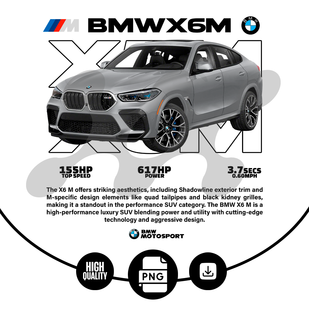 car t-shirt desing - bmw x6m