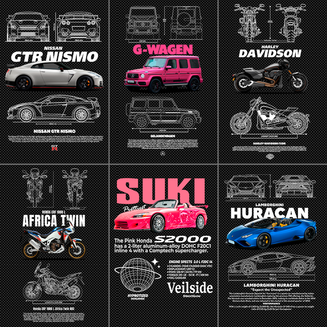 100 CAR & MOTORCYCLES TEMPLATES TO PRINT