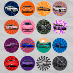 30 CAR STICKERS FOR PACKAGING / Designs