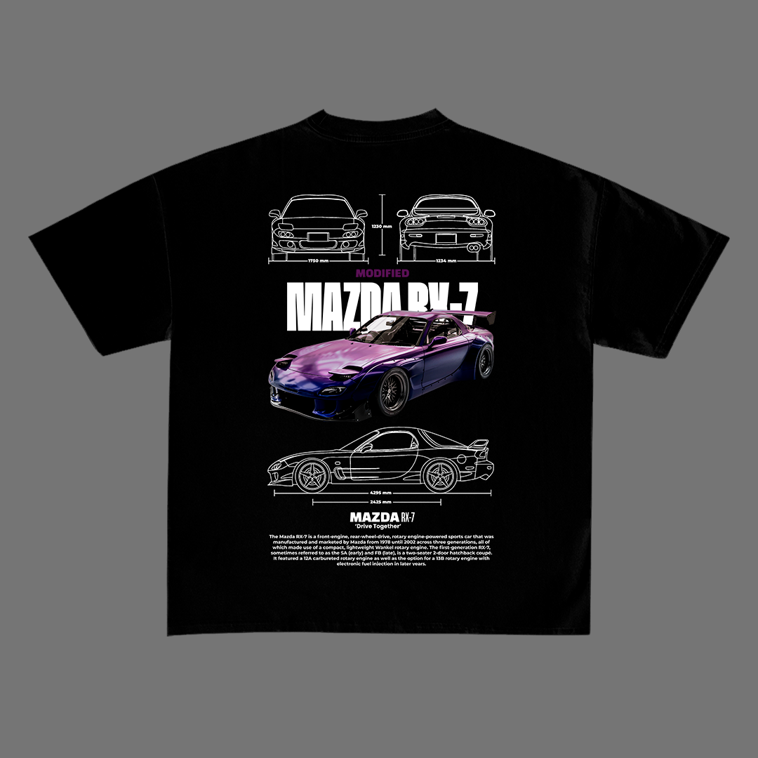 Mazda Rx-7 Modified T-shirt design