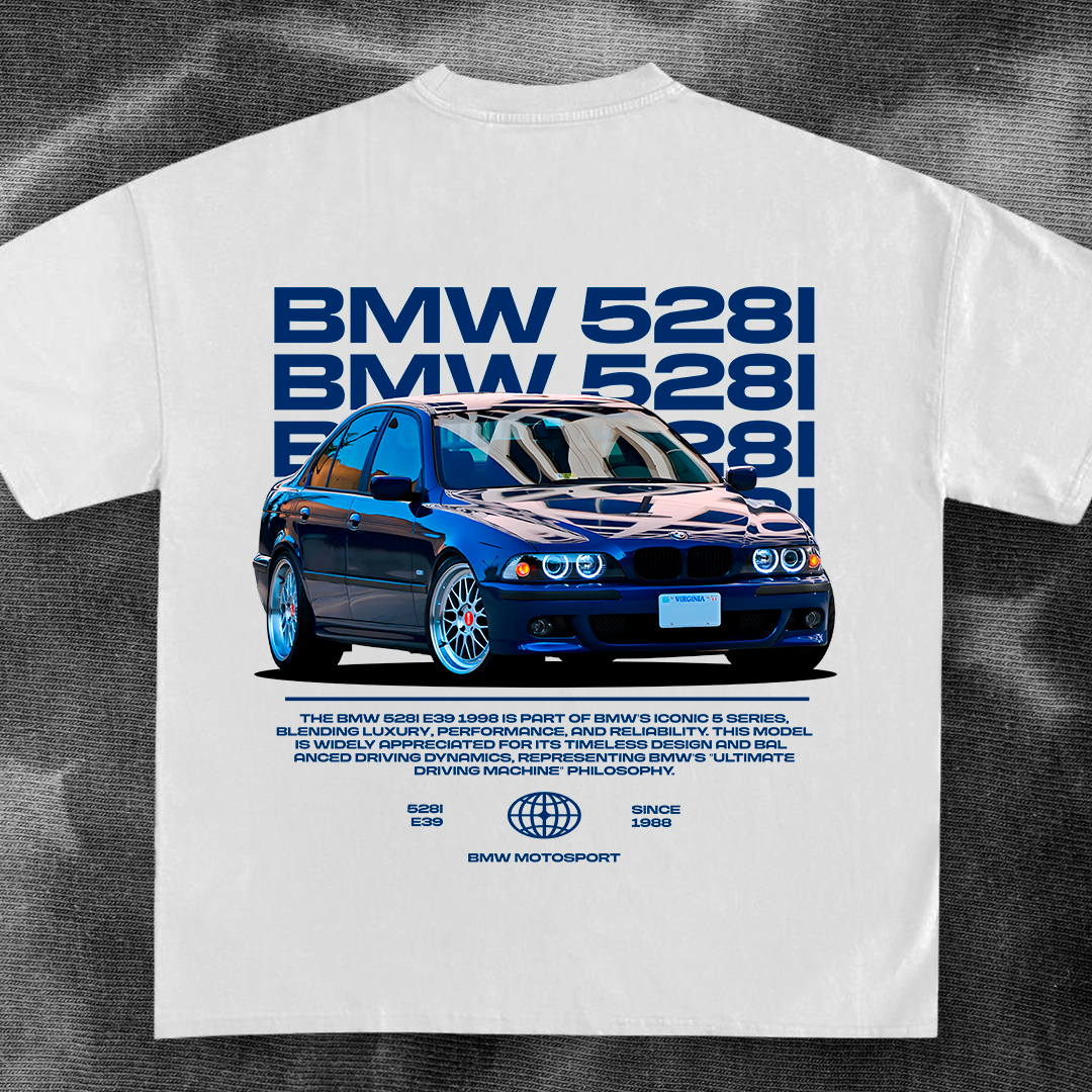 car t-shirt design - bmw 528l